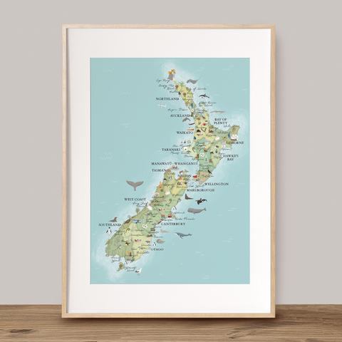 New Zealand icons map