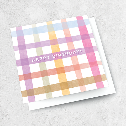 gingham happy birthday!