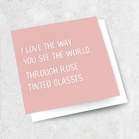 rosé tinted glasses