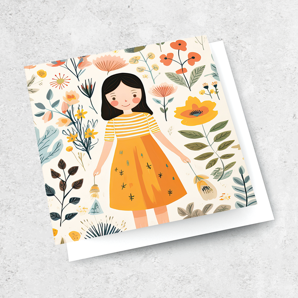 cute girl yellow