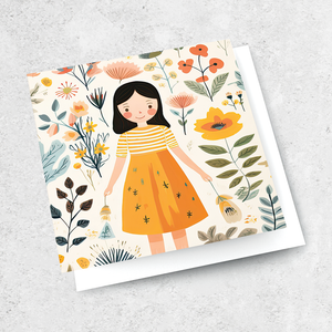 cute girl yellow
