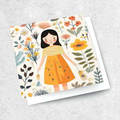 cute girl yellow